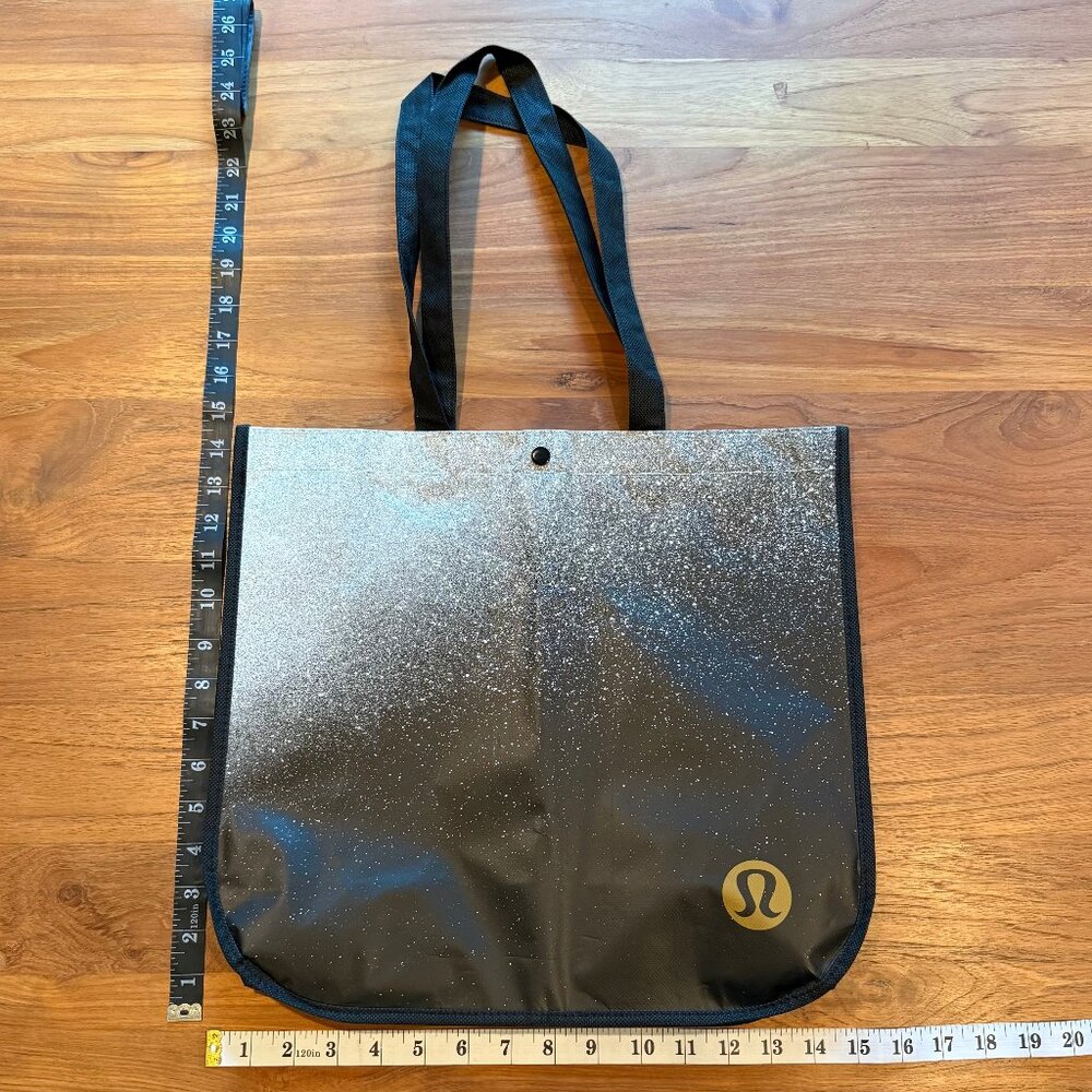 Lululemon Black and White Speckle‎ Large ReusableTote Bag